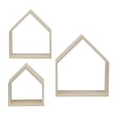 Glorex Design-Rahmen Holz Häuser 3St...