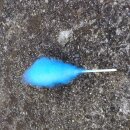 Miniatur Zuckerwatte 6-7cm Blau