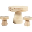 Miniatur Tisch mit 2 Stülchen aus Holz