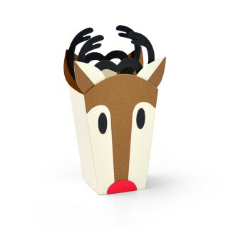 Sizzix Thinlits Die Set 6PK Reindeer Bag by Jordan Caderao