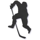 Silhouette Hockeyspieler 54x64mm mit Klebepunkten