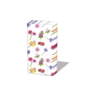 Papiertaschentücher bedruckt Flower Festival, je Pack, 10 Taschentücher