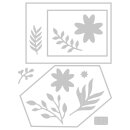 Sizzix Thinlits Die Set 12PK Geo Floral Frame by Lisa Jones