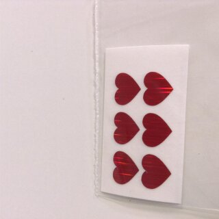 Miniatur Sticker für Wichtel, Elfen & Feen Herzen rot