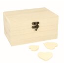 Holz Box mit 53 Herzen
