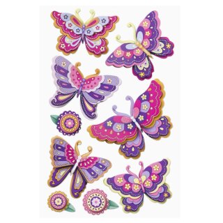 Sticker 3D Schmetterlinge (8 Sticker)