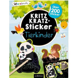 Kritzkratz-Sticker Tierkinder