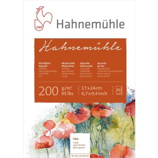 Hahnemühle Aquarellpapier rau 200g/m² 17x24cm