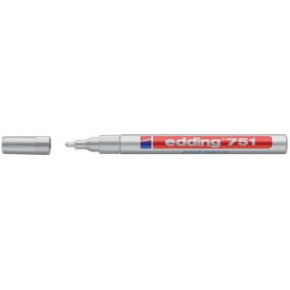 edding 751 Lackmarker, Spitze 1-2mm, je stück col 054 Silber