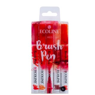 Ecoline Brush Pen Set red