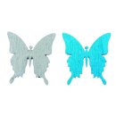 Holzstreuteile Schmetterlinge 3cm zu 8 Stück grau/blau