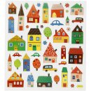 Fancy Sticker Häuser, Autos & Bäume 1 Bogen