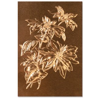 Sizzix 3-D Texture Fades Embossing Folder Poinsettia by Tim Holtz