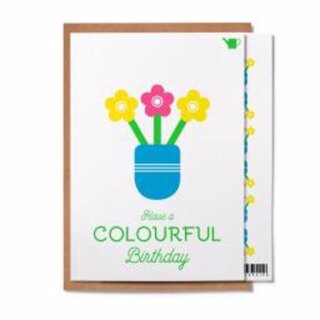 Have A Colourful Birthday Doppel-Karte A6