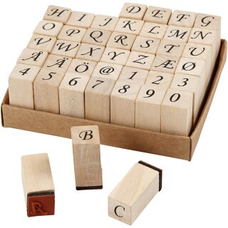 Stempel Buchstaben und Zahlen Romantik 42 Stempel