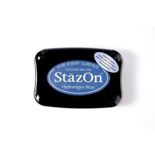 StazOn Stempelkissen 75x45mm Wasserfest, für glatte Oberflächen Hydrangea Blue