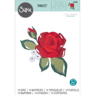 Sizzix Thinlits Die Set 14PK Layered Rose by Lisa Jones