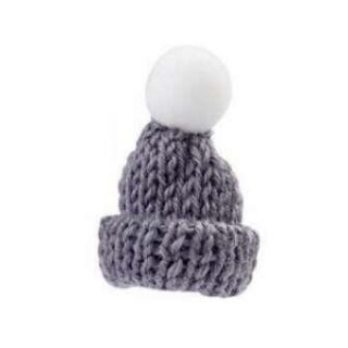 Miniaturmütze grau 45mm zu 2 Stk