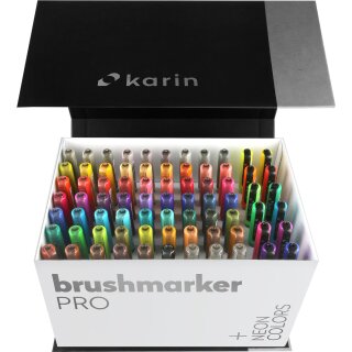 Karin Brush Marker Mega Box 72 Farben inkl Neon