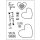 Sizzix Framelits Die Set 8PK w/Stamps - Love Hearts by Olivia Rose