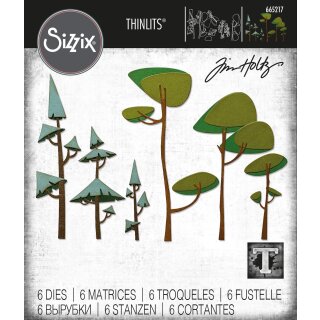Sizzix Thinlits Die Set 6PK - Funky Trees by Tim Holtz