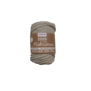 Makramee Cord 3mm, 250g, Taupe