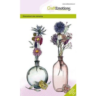 Clear Stamp Blumen mit Vase aus 6 teilen
