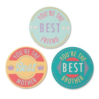 Sizzix Thinlits Die Set 18PK - Youre The Best by Jenna Rushforth