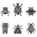 Miniatur Insekten aus Metall 20-30mm 6 Stück