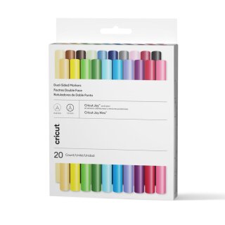 Cricut Joy Stifteset 0.4 & 1.0 mm Dual-Side Markers 20 Stück