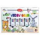 Viva Decor Kids Window Colour Set Nordic Friends 8-teilig