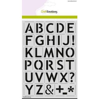 Schablone Buchstaben Alphabet 27mm
