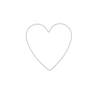 Glorex Metallherz weiss 30x30x0,3 cm