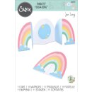 Sizzix Thinlits Die Set 11PK - Card, Rainbow Fold-a-Long by Jen Long