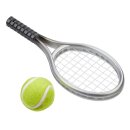 Miniatur Tennisschläger mit Tennisball 35x90mm