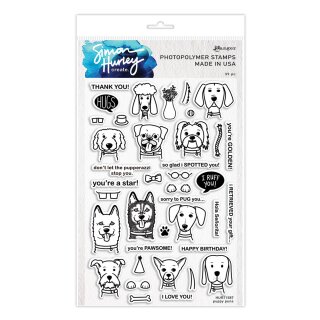 Simon Hurley Clear Stamp Puppy puns 39-teile