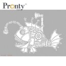 Schablone Pronty, Steampunk Fish A4