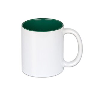 plottiX Sublimationstasse mit farbigen Innenteil Grün 325ml