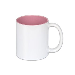Tassen innen bunt für Sublimation 325ml je Stück Pink