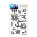Simon Hurley Clear Stamp Sentimental flowers 16-teile