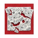 Simon Hurley Background Stamp Festive florals
