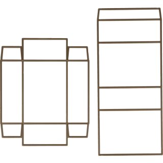 Stanzschablone Box 70x50x25mm