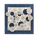 Simon Hurley Background Stamp Stitched snowflakes