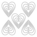 Sizzix Thinlits Die Set 25PK Stacked Tiles Hearts by Tim...