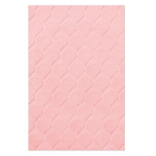 Sizzix Multi-Level Textured Impressions Embossing Folder Fan Tiles by Jennifer Ogborn
