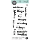 Sizzix Clear Stamps Set 12PK Good Vibes #4 by Pete Hughes