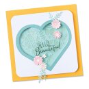 Sizzix Framelits Dies w/Stamps Blooming Heart