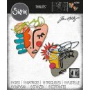 Sizzix Thinlits Die Set 19PK Abstract Faces by Tim Holtz