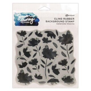 Simon Hurley Background Stamp Watercolour Blooms
