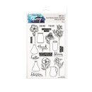 Simon Hurley Clear Stamp Sketched Florals 20-Teile
